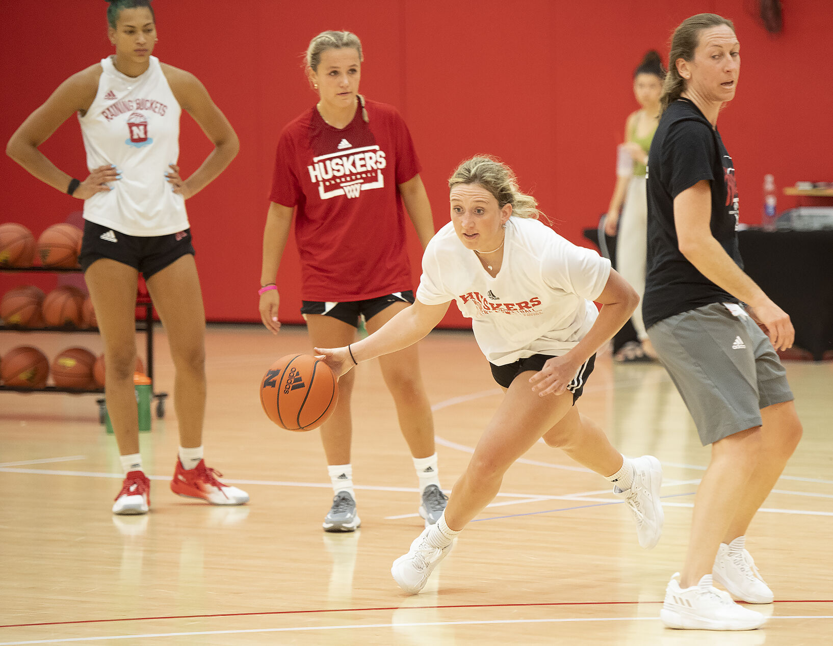 NU women's basketball practice, 6.16